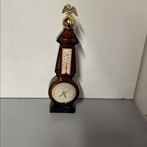 Vintage AVON Weather  or  Not  Thermometer Glass Decanter